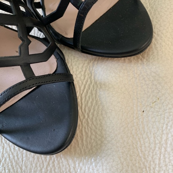 NEW!! Nour Jensen Italian Black leather heels🖤🖤 - Picture 6 of 8